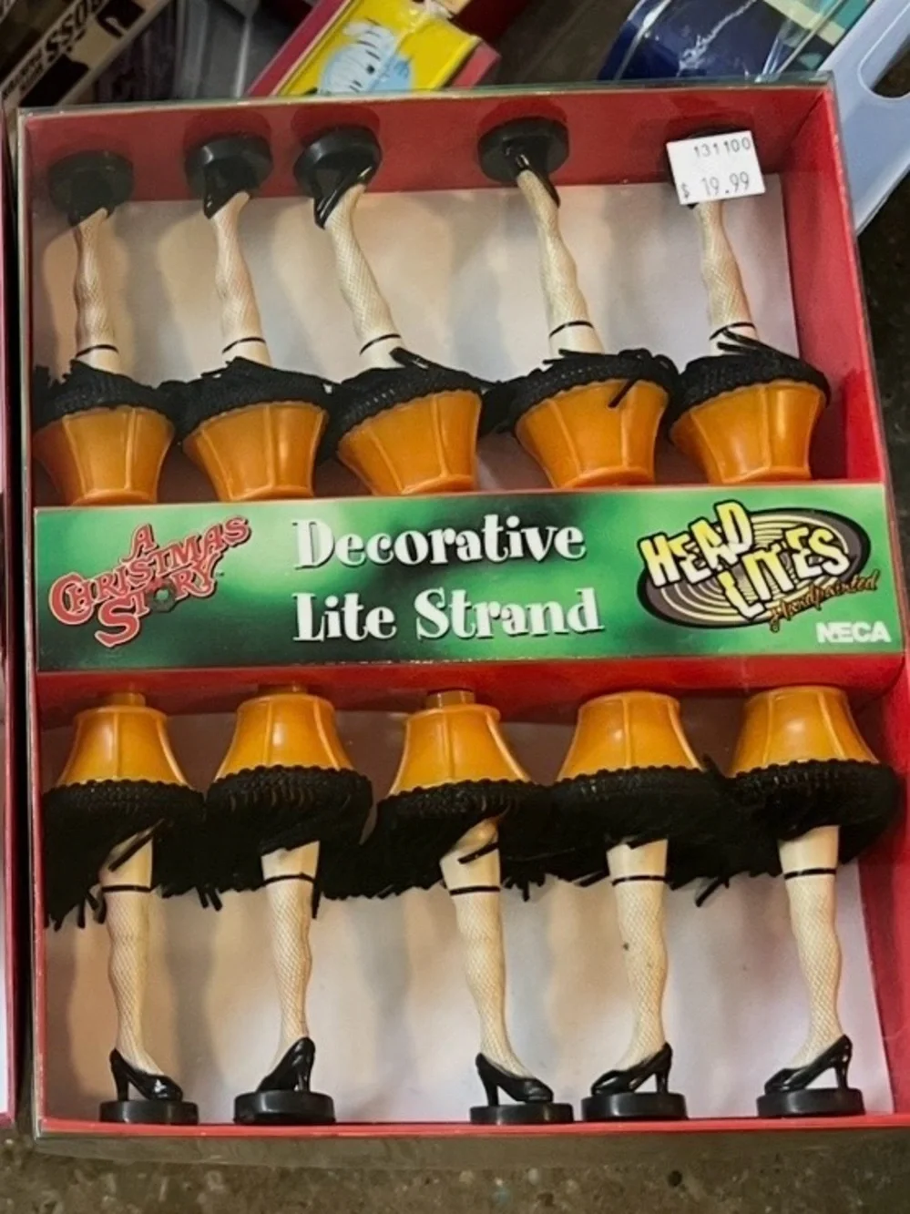 Decorative Light Strand - Black & Gold Leg Lamp Bulbs ( 2 boxes )